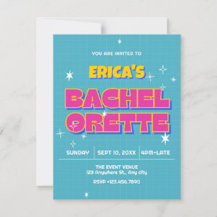 Invitation Bachelorette pop rétro