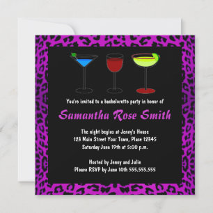 Invitation Bachelorette Poster de animal de Leopard