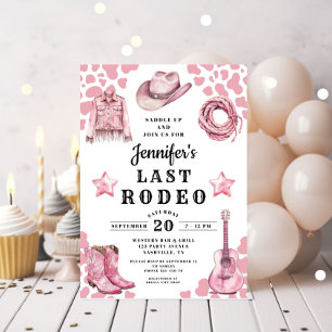 Invitation Bachelorette Rodéo Dernier rose