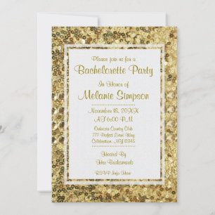Invitation Bachelorette Séquences d'or