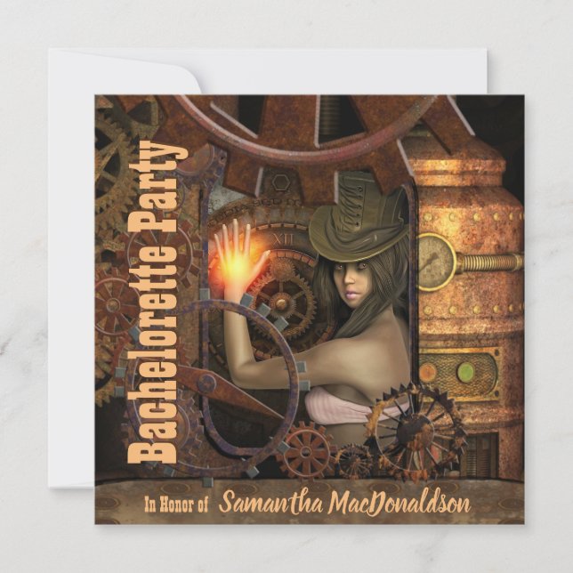 Invitation Bachelorette Steampunk (Devant)