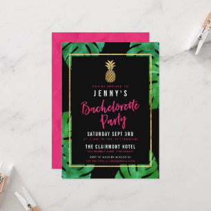 Invitation Bachelorette Tropicale / Ananas Or
