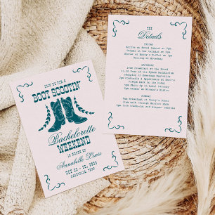 Invitation Bachelorette Turquoise rose