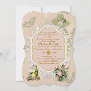 Invitation Bachelorette Victorian Bush Garden