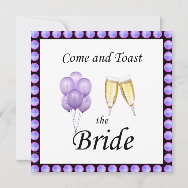 Invitation Bachelorette violette (Devant)