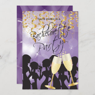 Invitation Bachelorette violette