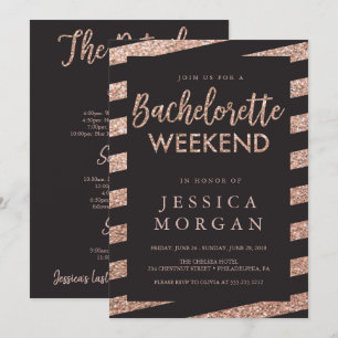 Invitation Bachelorette Week-end Itinéraire Parties scintilla