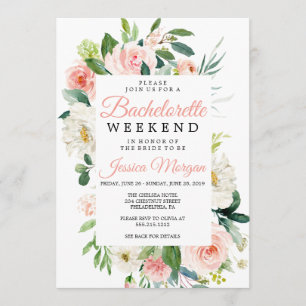Invitation Bachelorette Weekend Itinéraire Air Blush