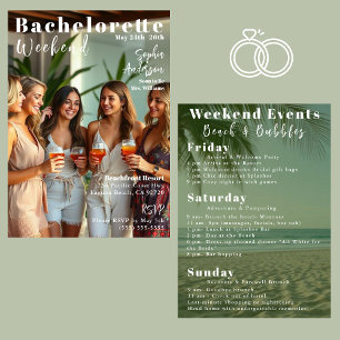 Invitation Bachelorette Weekend Magazine Couverture Invitatio