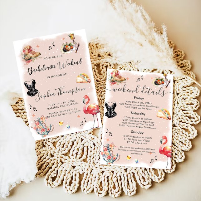 Invitation Bachelorette Weekend Party (Créateur téléchargé)