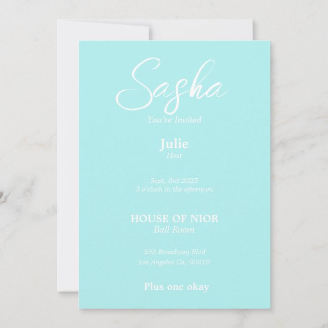 Invitation Bachelorte fête magazine mode diva (Dos)