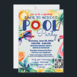 Invitation back to school Pool party class friends birthday<br><div class="desc">Les pommes arty génèrent un contenu</div>