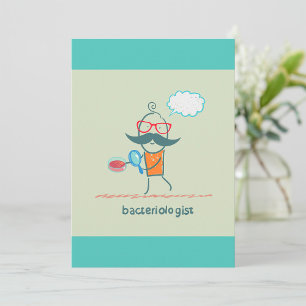 Invitation Bactériologiste drôle scientifique avec grande mou