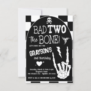 Invitation Bad DEUX Bone 2e fête d'anniversaire