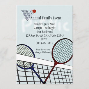 Invitation Badminton Party / Pique-nique