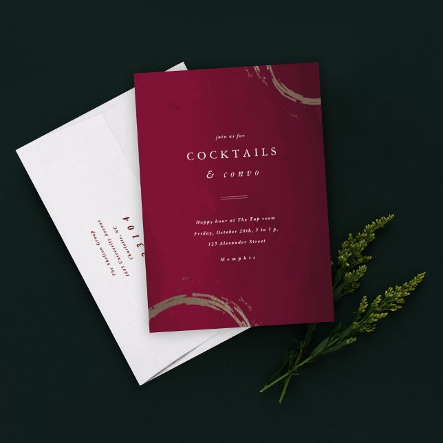 Invitation Bague de cocktail dorée pour la fête (Créateur téléchargé)