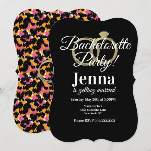 Invitation Bagues en feuille pour enterrement de vie de jeune