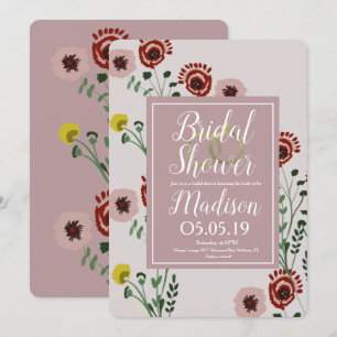 Invitation Bagues en feuille vintage pour douche de mariage f