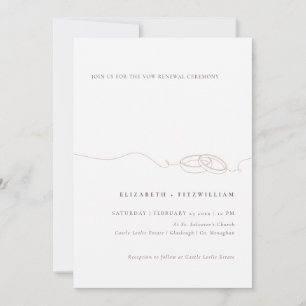 Invitation Bagues Mariages simples minimales   Renouvellement
