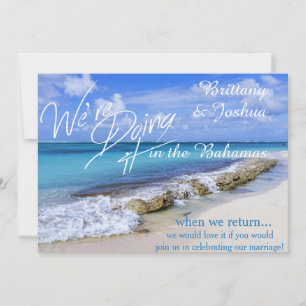 INVITATION BAHAMAS BEACH SHORE MARIAGE