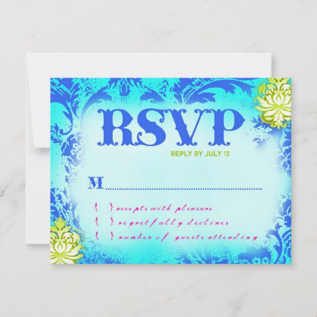 Invitation BAHAMAS RSVP 2 Papier Lin (Devant)