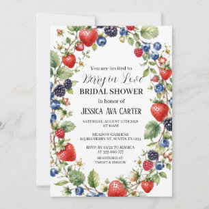 Invitation Baie en amour Baies Bleuet Enterrement de vie de j