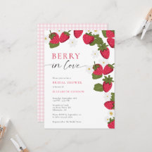 Baie en amour Mariage de fraises à carreaux