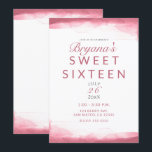 Invitation Baie Rose Mauve Aquarelle Moderne Douce 16<br><div class="desc">Personnalisez pour n'importe quel événement.</div>