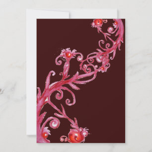 Invitation BAIES MAGIQUES, brun rouge