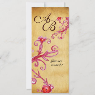 Invitation BAIES MAGIQUES  Parchemin à cacheter cire monogram