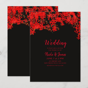 Invitation Baies noires et rouges Branches d'arbre fruitiers 