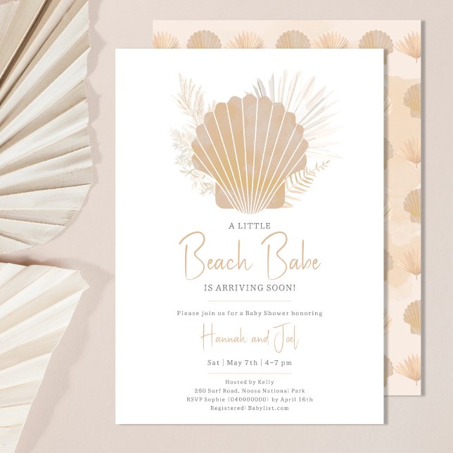 Invitation Baignade bohème Baby Shower Coquillage pour Bébé d (Créateur téléchargé)