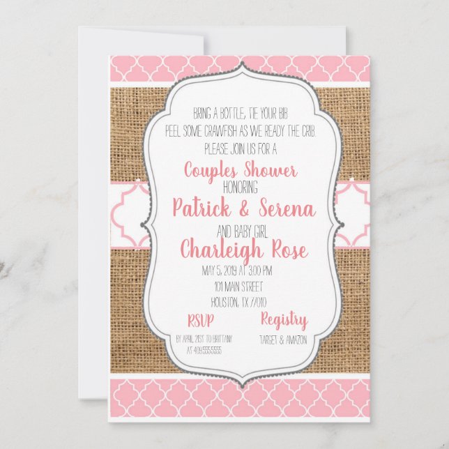 Invitation Baignade de crevettes pour couples (Devant)