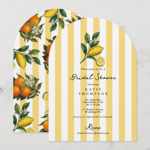 Invitation Baigne de mariage italien méditerranéen aux citron