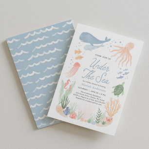 Invitation Baignée d'animaux océaniques Baby Shower