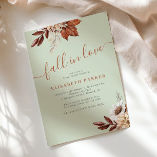 Invitation Baignez dans l'amour de la douche nuptiale bohème 