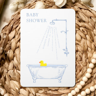 Invitation Baignoire Baignoire en caoutchouc jaune Baby showe
