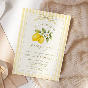 Invitation Baignoire bébé Citron