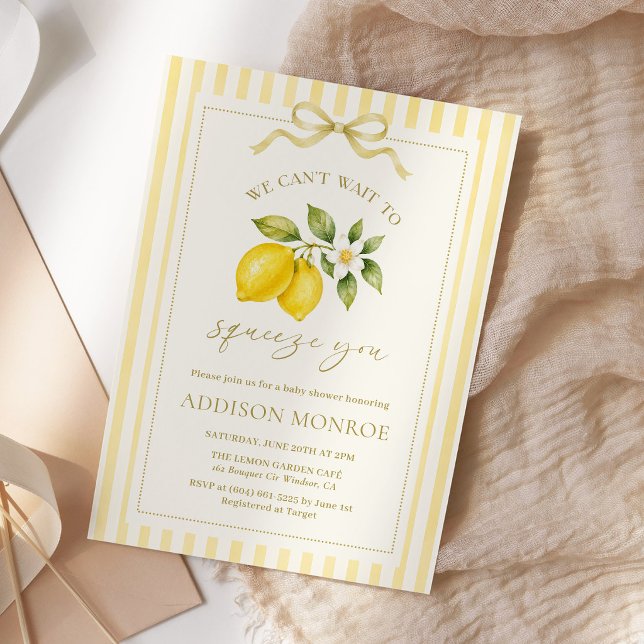 Invitation Baignoire bébé Citron (Créateur téléchargé)