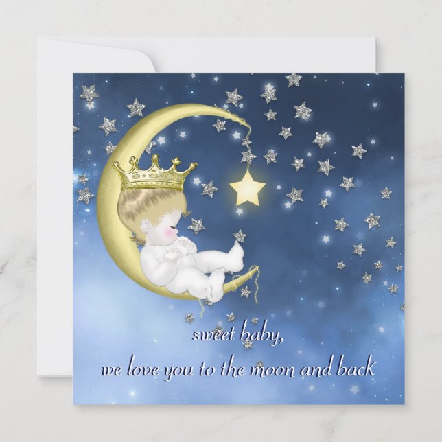 Invitation Baignoire Bébé Pour La Lune (Devant)
