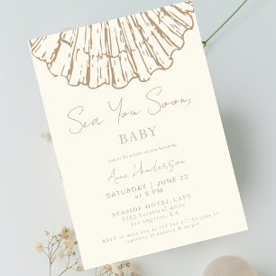 Invitation Baignoire Élégante en Coquille de Clam Enfant Ocea