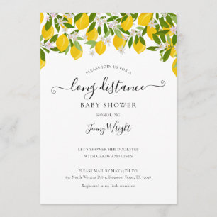 Invitation Bain à Distance par la Poste Baby Shower Citrons