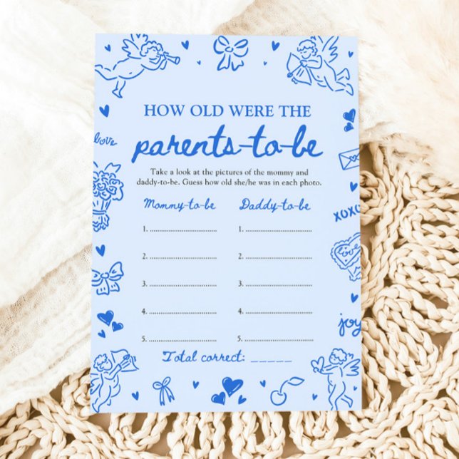 Invitation Bain Bébé Main Bleue Dessinée Quel âge avaient-ils (Blue Valentine How Old Were The Parents Game)