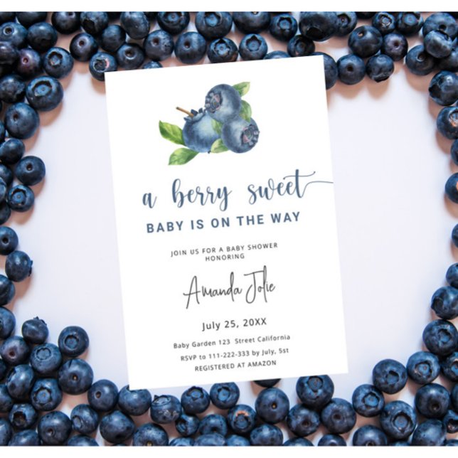 Invitation Bain de bébé bleu aquarelle (Créateur téléchargé)