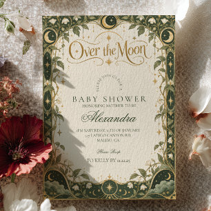 Invitation Bain de bébé Élégant Art Nouveau Au-Dessus de la L