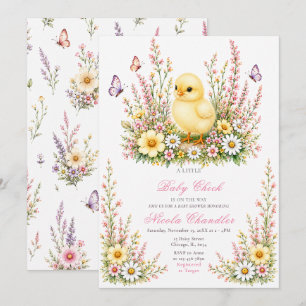Invitation Bain de bébé Poussin Bébé