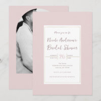 Bain de mariage minimaliste moderne rose huître et