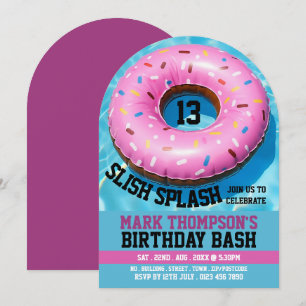 Invitation Bain de piscine, fête de la piscine Anniversaire