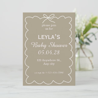 Invitation Bain-marie Ours en peluche Montgolfière Baby Showe