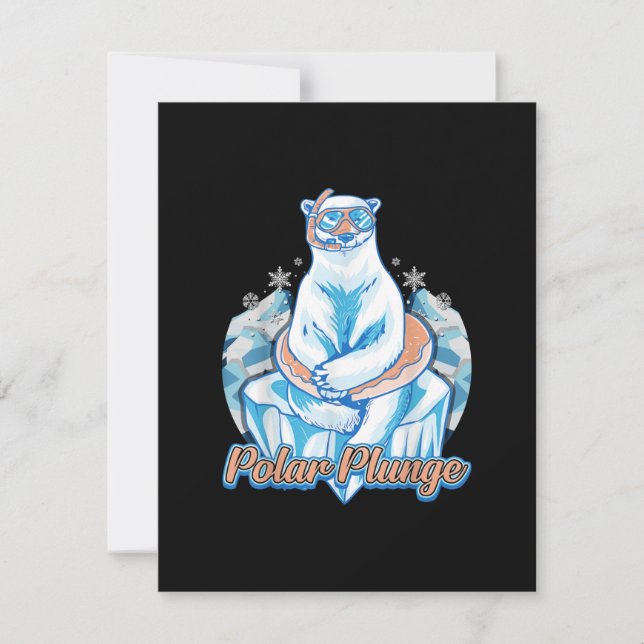 Invitation Bain Polaire Plongée Ice Jump Funny Ours Polaire B (Devant)